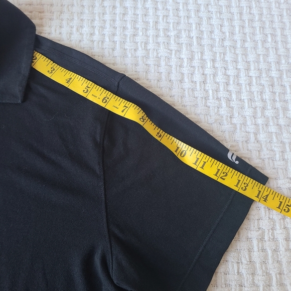#57 Fabletics Men's Black Polo Shirt Size M - Picture 5 of 8